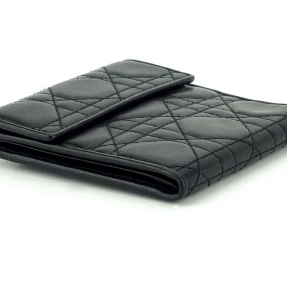 Dior Tri-Fold Wallet Lady Dior Leather Authentic used - Picture 4 of 8